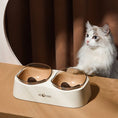 Load image into Gallery viewer, Wave Elevated Pet Food and Water Bowl Duo
