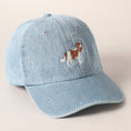 Load image into Gallery viewer, Cavalier King Dog Embroidered Denim Baseball Cap
