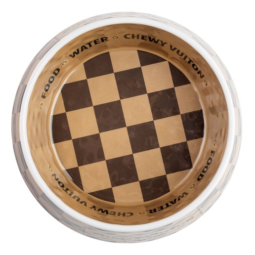 Checker Chewy Vuiton Bowl