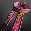 Load image into Gallery viewer, Maui Pink Tooled Leather Western Floral Dog Collar
