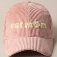 Load image into Gallery viewer, Cat Mom Chenille Patch Corduroy Baseball Cap
