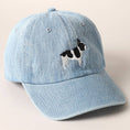 Load image into Gallery viewer, French Bulldog Dog Embroidered Denim Baseball Cap
